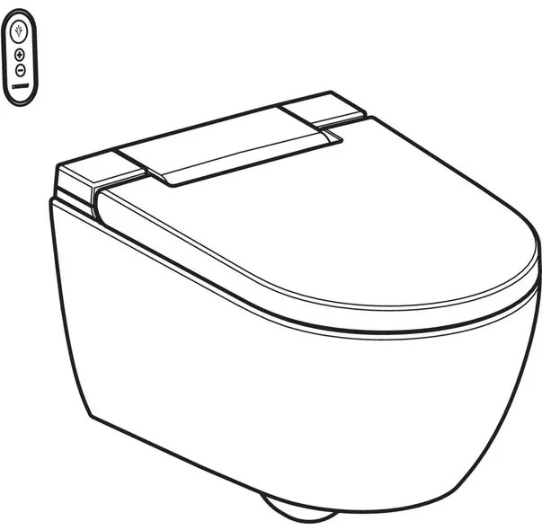 Vas wc suspendat cu capac softclose si functie bideu Geberit AquaClean Alba