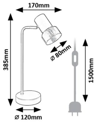 Lampă de masă Rabalux 74278 HATICE 1xE14/15W/230V