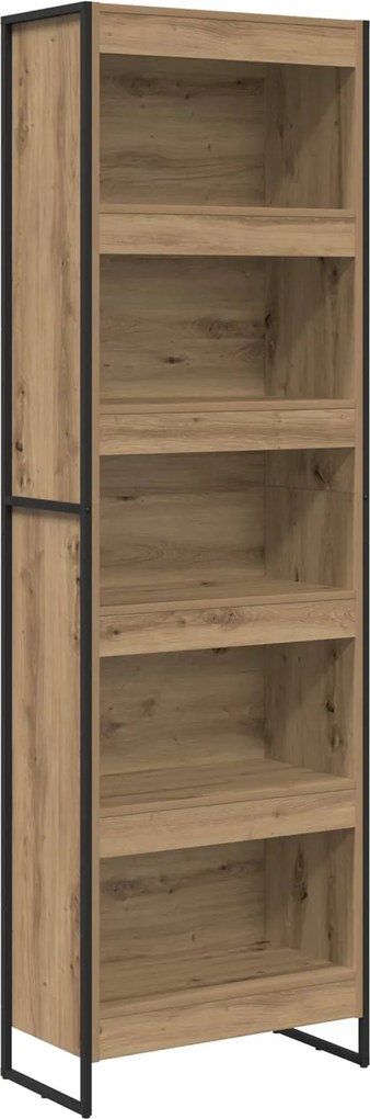 vidaXL Dulap pentru cărți 2 pcs Stejar artizanal 80 x 30 x 155 cm