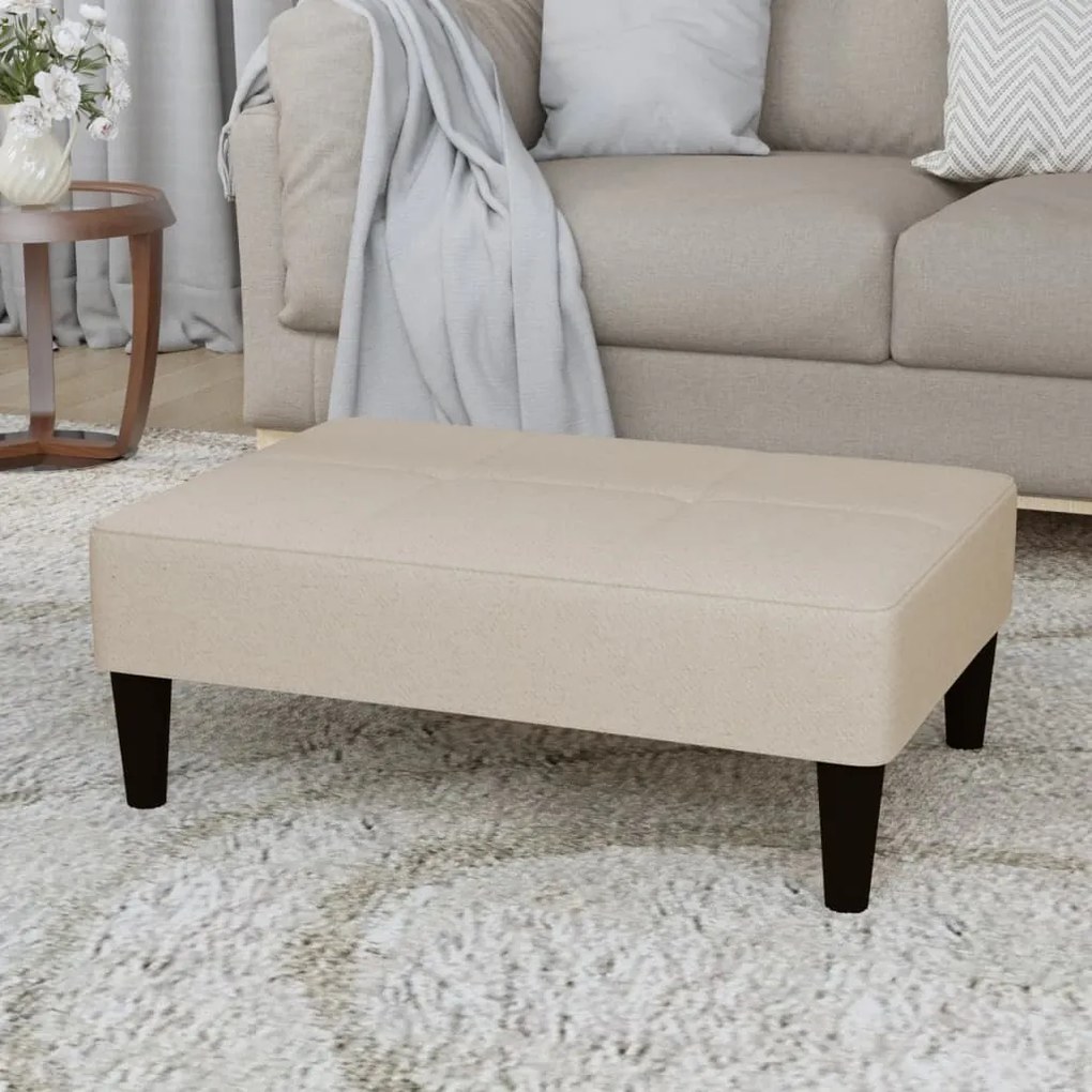 340694 vidaXL Scaun, crem, material textil microfibră