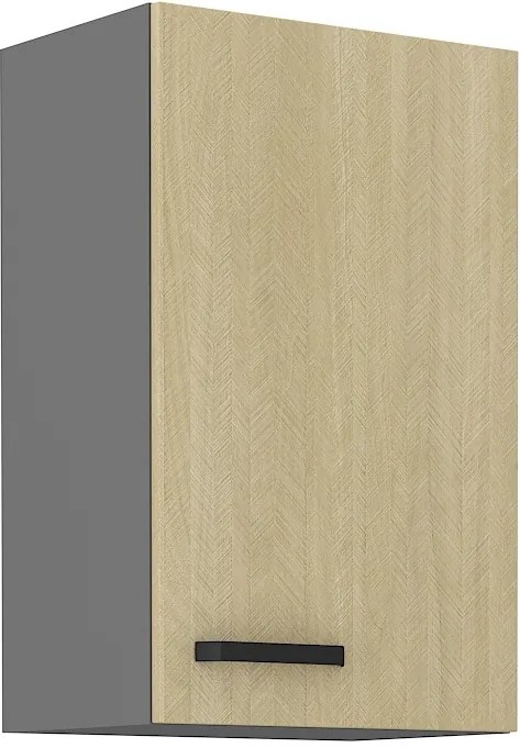 Dulap superior de bucătărie Scarmi 45 G 72 1F (Antracit + Herringbone scandi). 1049750