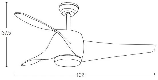 Ventilator LED de tavan Zambelis 20256 LED/15W/230V 3000/4000/6000 + telecomandă