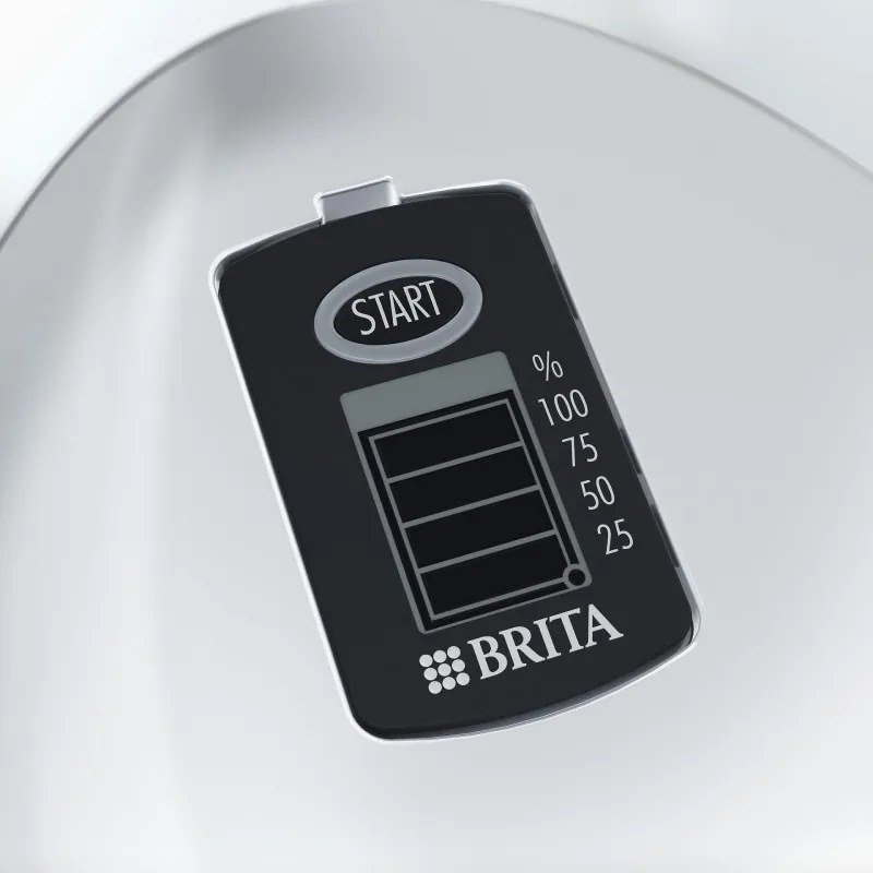 Cană de filtrare a apei Brita Marella Cool Memo, 2,4 l, indicator electronic Memo, filtru Maxtra Pro, fără BPA, alb