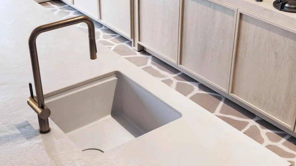 MOMI Baterie Bucătărie cu Pipă Extractibilă – Bronz Periat (BKM_C73N)