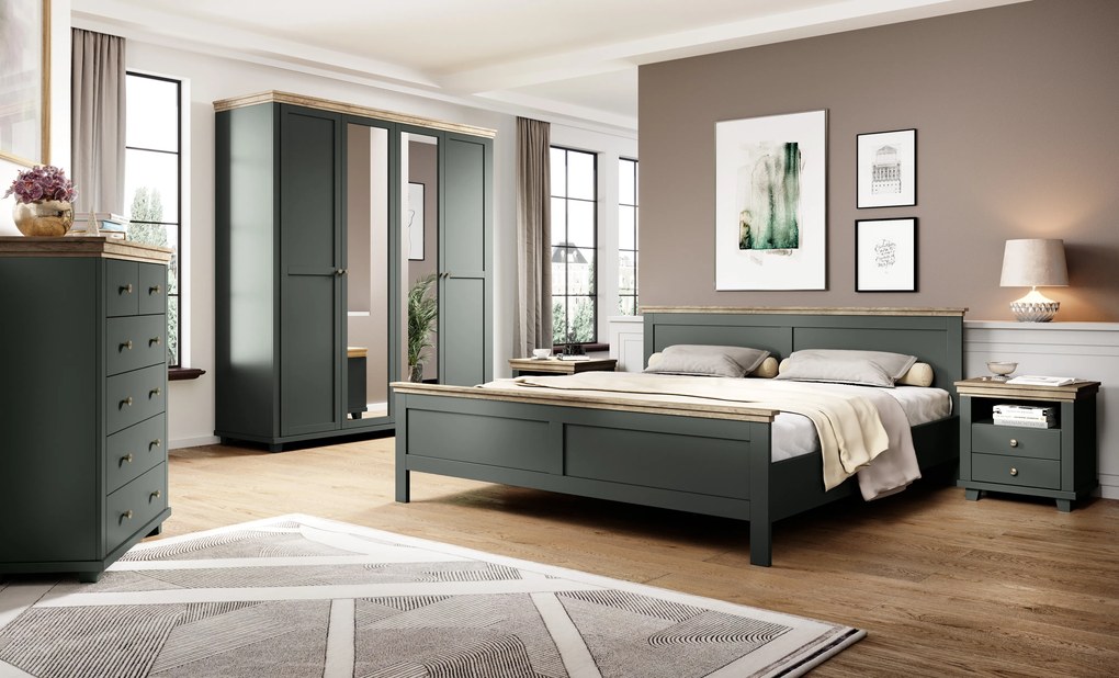 Noptieră Elvina S Typ 22 (verde + stejar lefkas). Promo -14%. 1031006