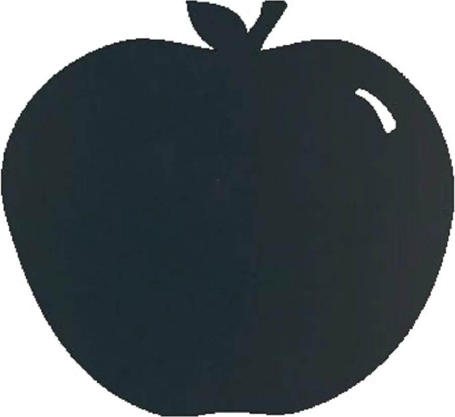 Tabla de scris autoadeziva Securit Silhouette Apple 31,6x29,1x0,3cm, include marker creta, negru