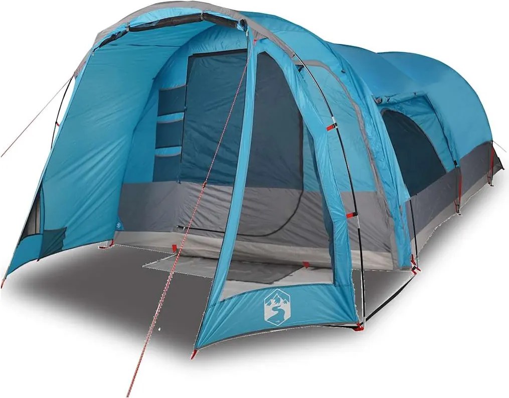 vidaXL Cort de familie tunel pentru 8 persoane, albastru, impermeabil