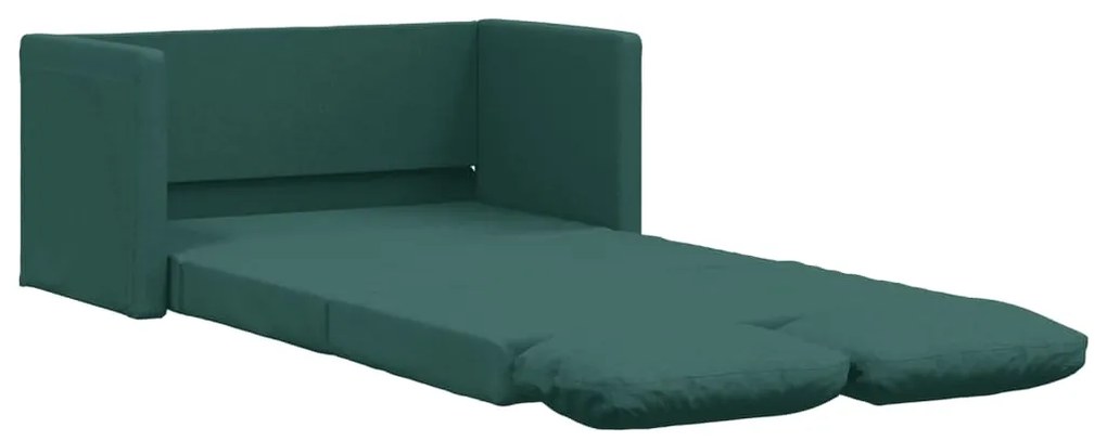 353968 vidaXL Canapea extensibilă 2 în 1, verde închis, 112x174x55 cm, textil