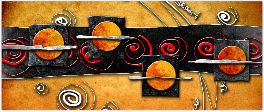 Tablou abstacției - Panete (120x50 cm)