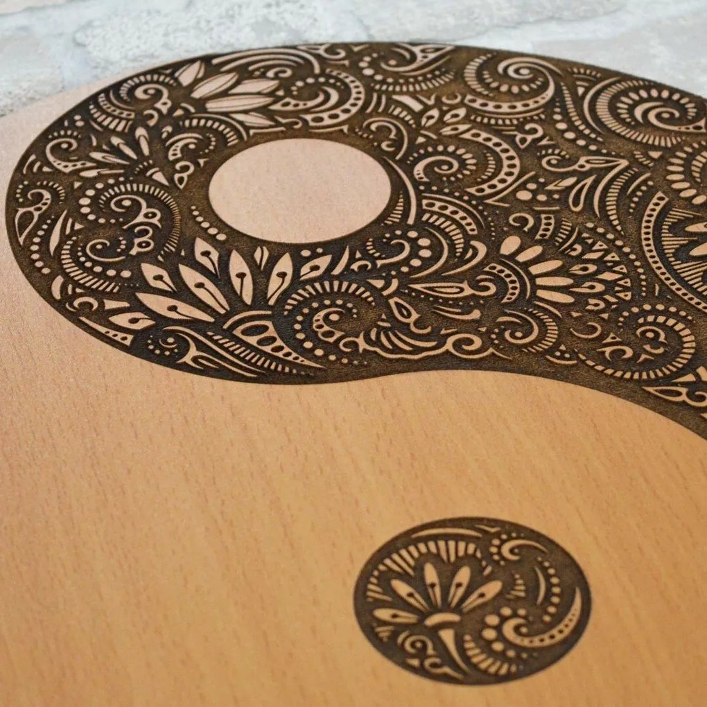 DUBLEZ | Yin Yang – Mandala vindecătoare realizată din lemn