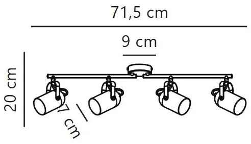 Spot Nordlux LOTUS 4xE14/40W/230V