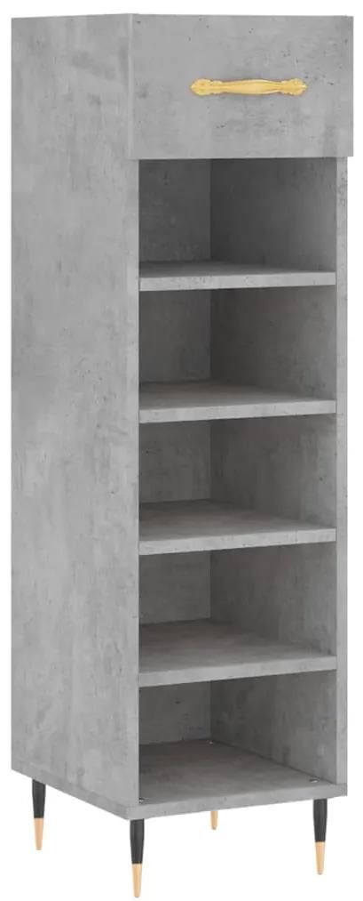 829656 vidaXL Pantofar, gri beton, 30x35x105 cm, lemn compozit