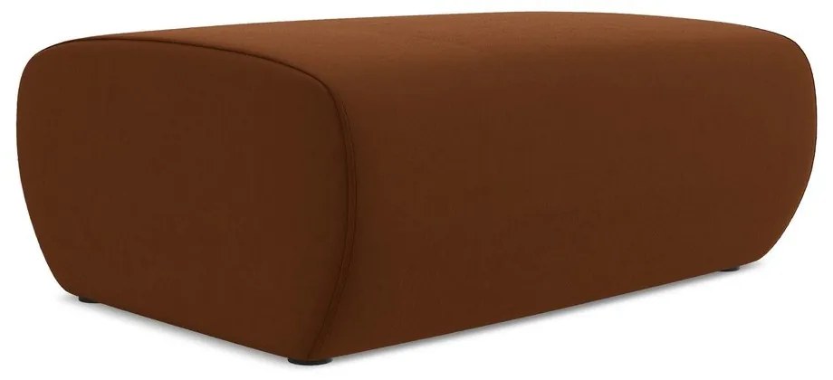 Taburet teracotă cu tapițerie din catifea Kapua – Makamii