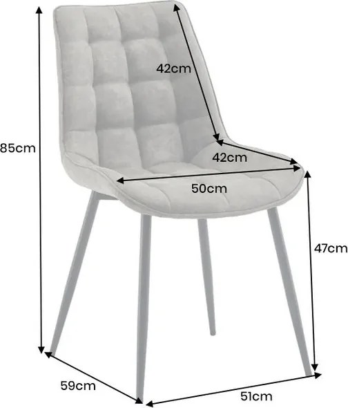 Set de 4 scaune ROADSTAR microfibra taupe