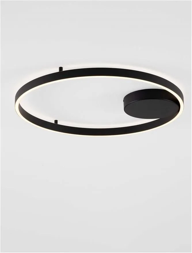 Lustra LED aplicata design modern minimalist HEDRA D-60cm negru