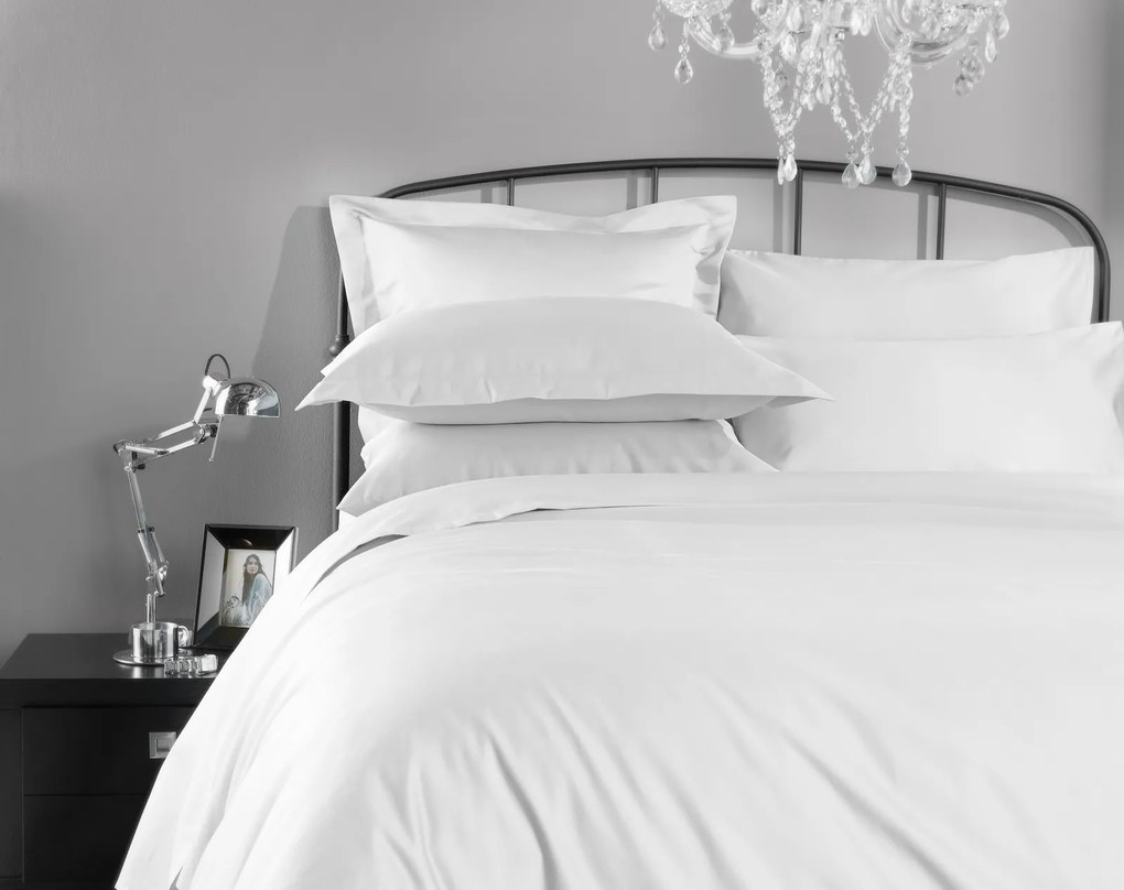 Lenjerie pat  Luxury Emporium White Bumbac 600 Noduri