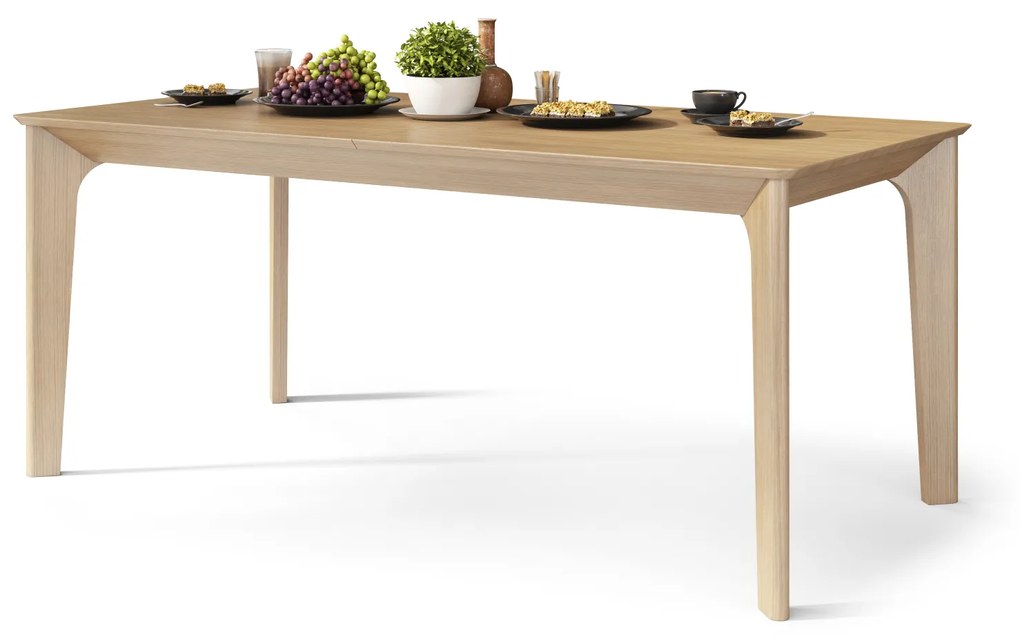 Mazzoni BARI Stejar Natural 180x90 cm (+2 inserții 45 cm) - MASĂ DE LEMN ÎN STIL JAPONEZ/SCANDINAV EXTENSIBILĂ PÂNĂ LA 270 cm!