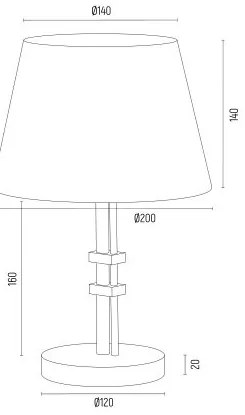 Veioza, lampa de masa design modern Atrani auriu