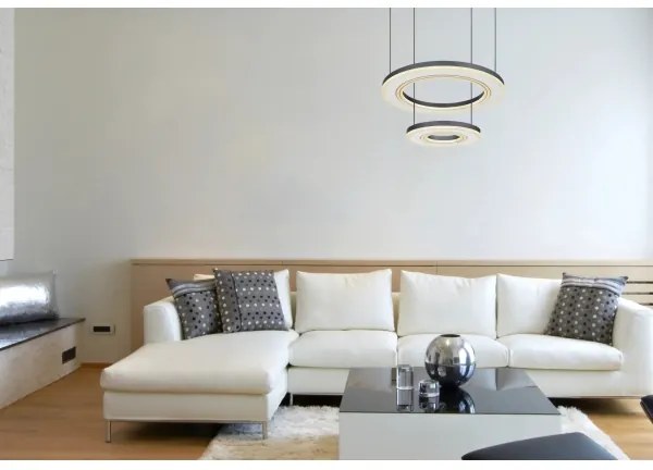 Lustră LED dimabilă pe cablu Globo 67191-50 BLASIUS LED/50W/230V d. 50 cm+ telecomandă