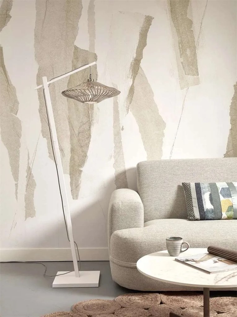 Lampadar eco din bambus cu ratan Zanzibar S white/40cm, white
