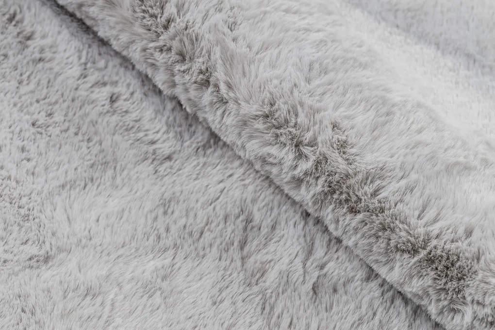 Covor lavabil modern SHAPE 3106 Floare shaggy - gri, antiderapant