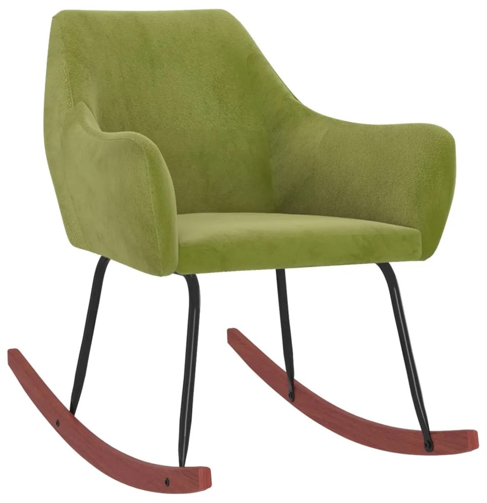 331021 vidaXL Scaun balansoar, verde deschis, catifea