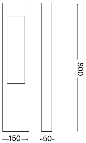 Lampă de exterior Ideal Lux VEGA 1xG9/15W/230V 80 cm IP44 maro