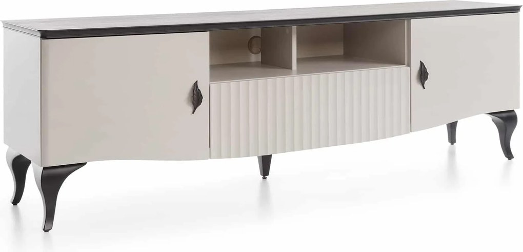 Comodă TV lemn masiv Madeira II, 195 × 46,7 × 61,5 cm