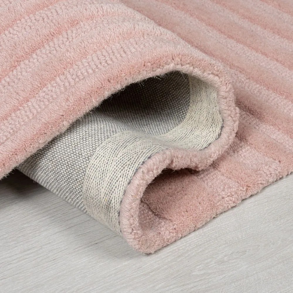 Covor din lână Flair Rugs Zen Garden 160 x 230 cm, roz
