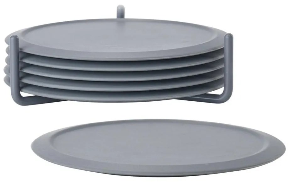 Set 6 suporturi cană cu stand Zone Singles, gri