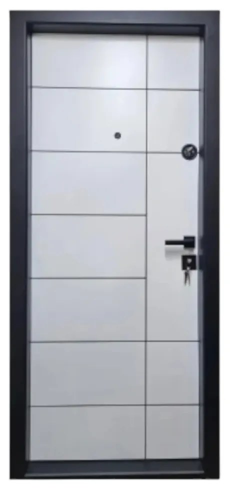 Usa metalica de apartament cu izolatie si vizor Novo Doors First Class NDS02, Deschidere Stanga Dreapta, Dimensiune 200X88 cm, Tabla 12 mm, Kit