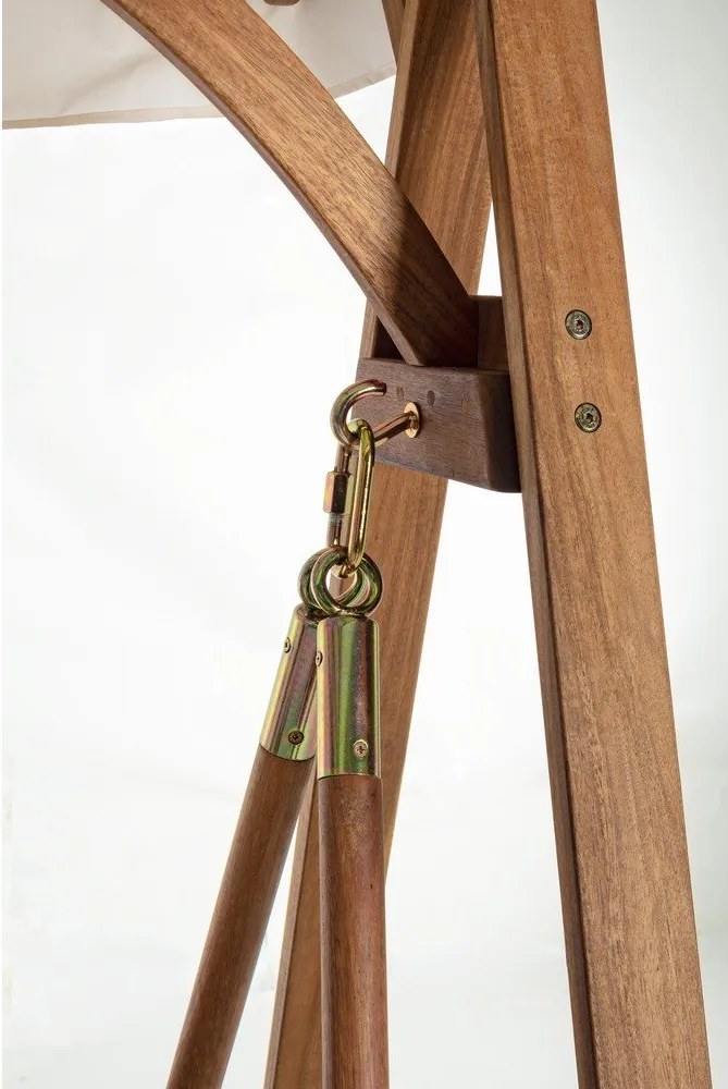 Balansoar de grădină în culoare naturală din lemn masiv Noemi – Bizzotto