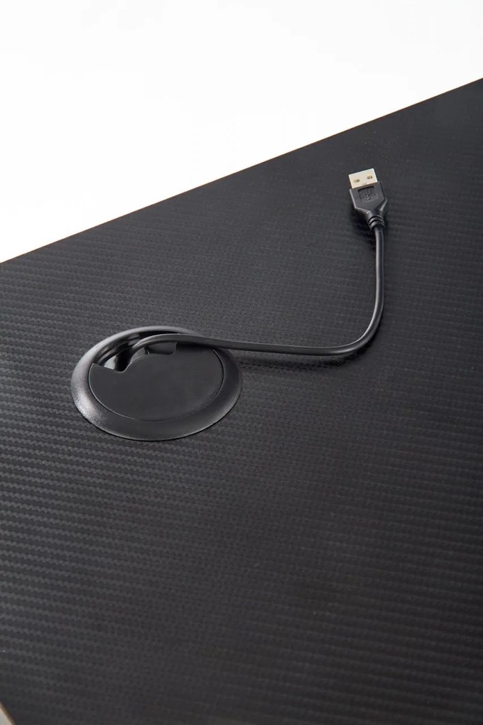 Birou de gaming B40 negru/rosu L100 cm