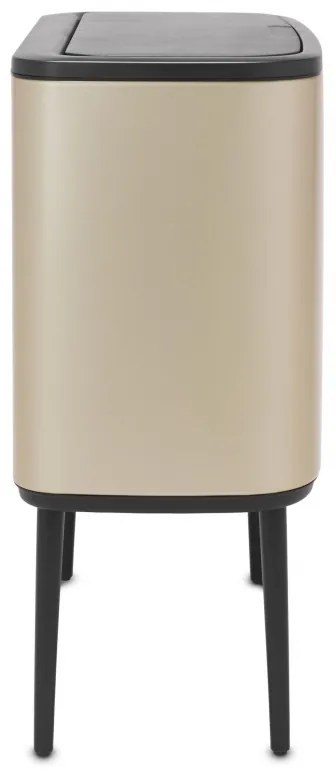 Copentru gunoi colectare selectivă Brabantia Bo Touch 1003216, 3x11 L, Deschidere lina si silentioasa, Deschidere mare, Auriu metalic