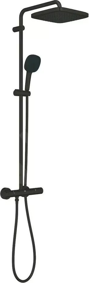 Coloana de dus cu baterie termostatata negru mat Grohe Vitalio 250 Cube