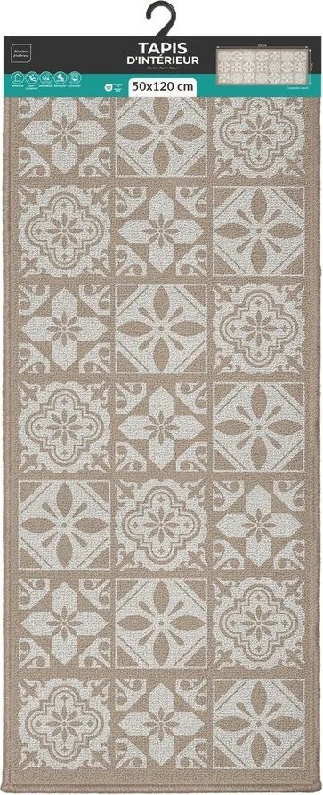 Covoraș de baie bej din material textil 50x120 cm Constantine – douceur d'intérieur
