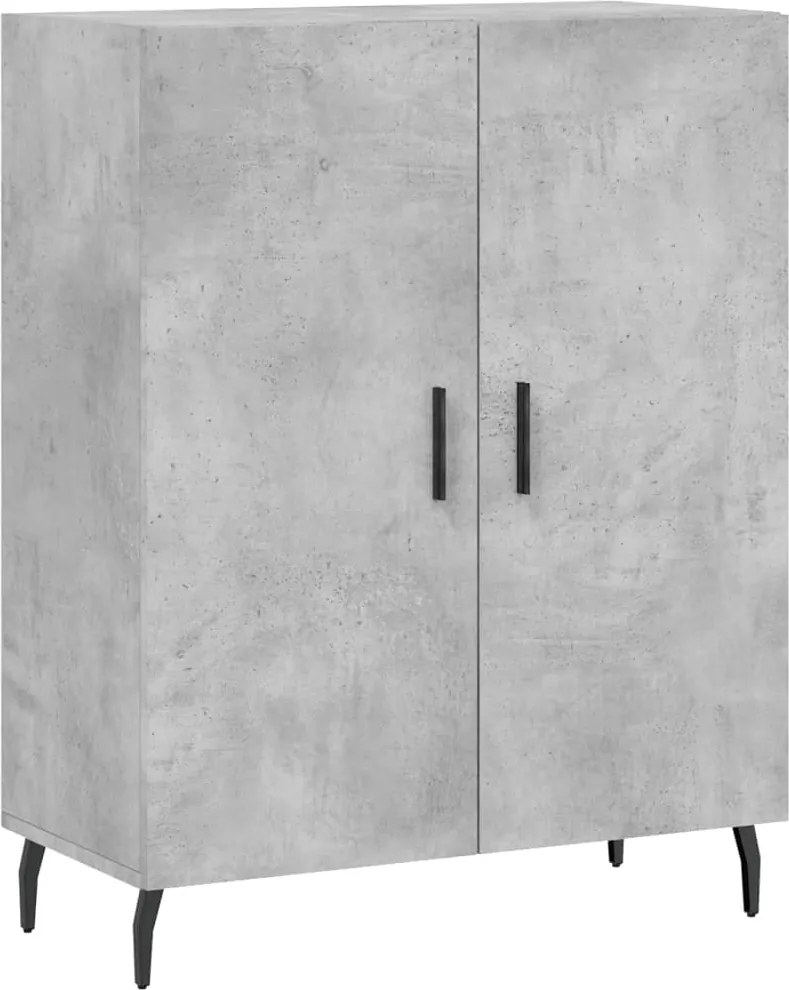 vidaXL Dulap, gri beton, 69,5x34x90 cm, lemn compozit