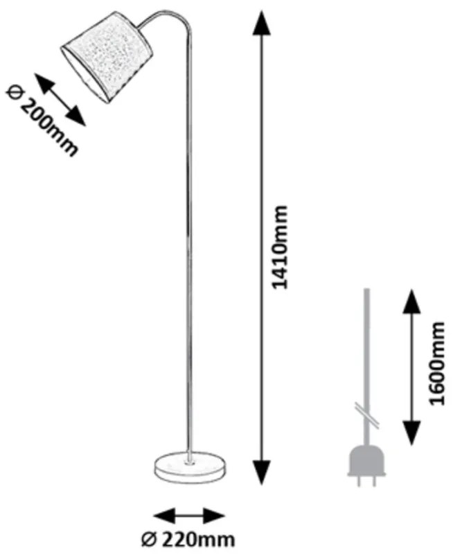 Lampadar, lampa de podea design elegant GODRIC negru