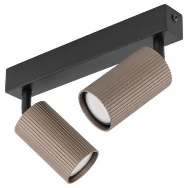 Spot TUNE 2xGU10/10W/230V negru/maro