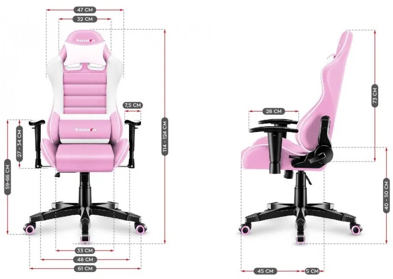 Scaun de gaming roz pentru adolescenți