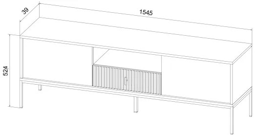 Comodă TV SUE, neagră