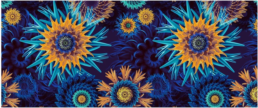Tablou - 3D flori (120x50 cm)