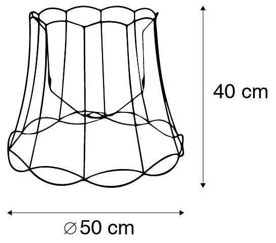 Abajur metalic negru 50/40 - Granny Frame