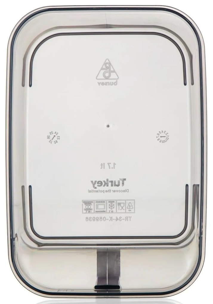 Banquet Cutie de depozitare cu mâner ZOYA 1,7 l,fumurie, 1,7 l