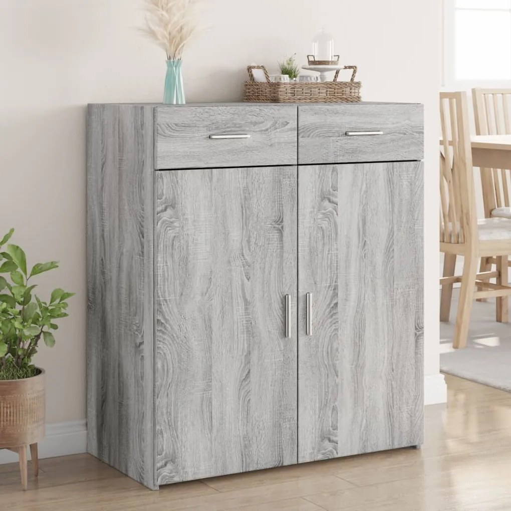 vidaXL Dulap, sonoma gri, 80x42,5x93 cm, lemn prelucrat
