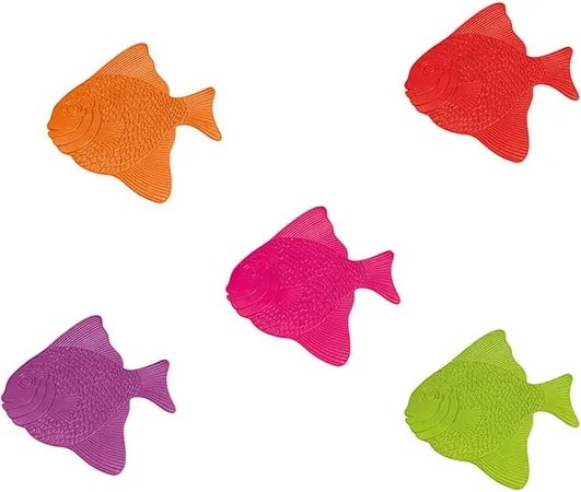 Covorașe antiderapante pentru copii pentru cadă 5 buc. 16x16,5 cm Poissons – MSV
