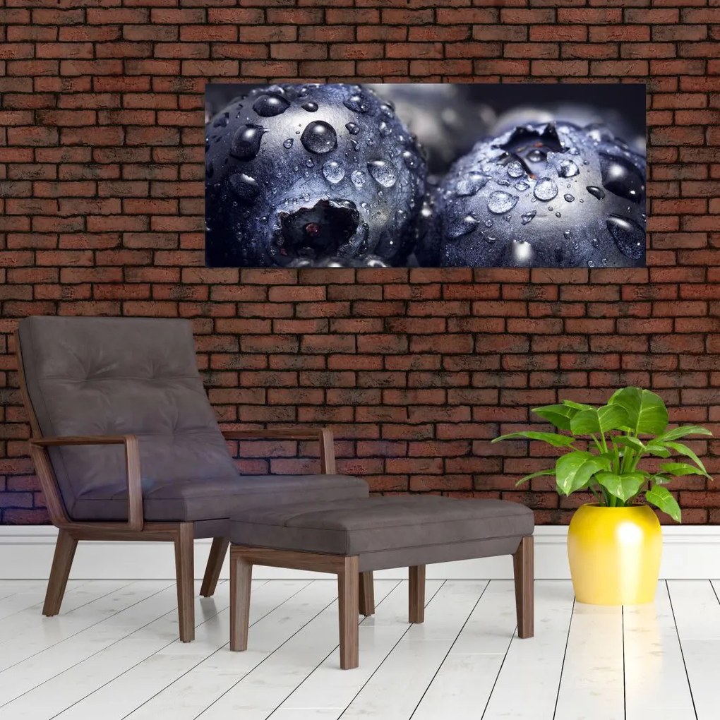 Tablou cu fructe cu picături de apă (120x50 cm)