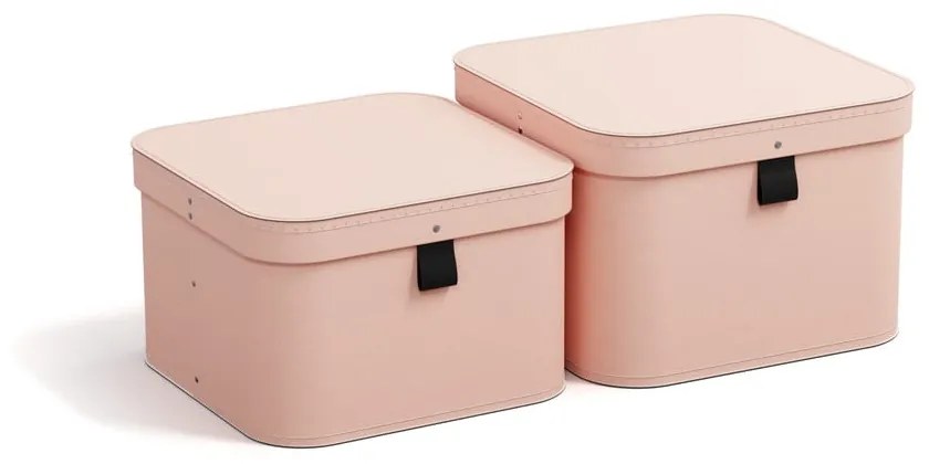 Cutii de depozitare 2 buc. din carton cu capac Ludvig – Bigso Box of Sweden