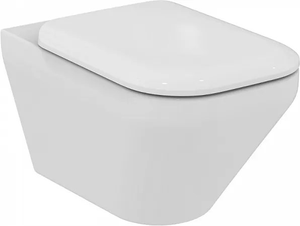 Set vas WC suspendat Ideal Standard Tonic II AquaBlade cu fixare ascunsa, cu capac inchidere lenta