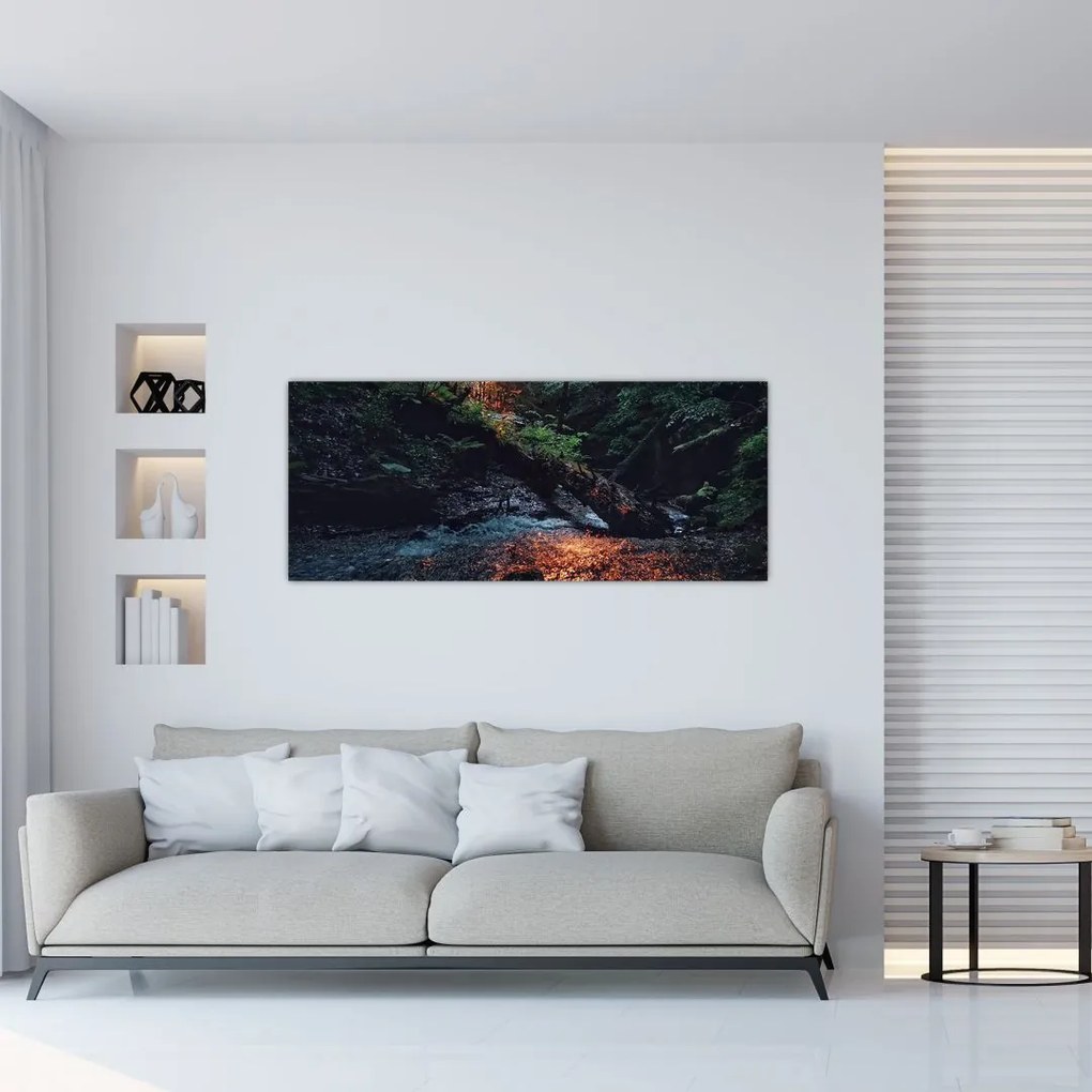 Tablou cu râu montan (120x50 cm)